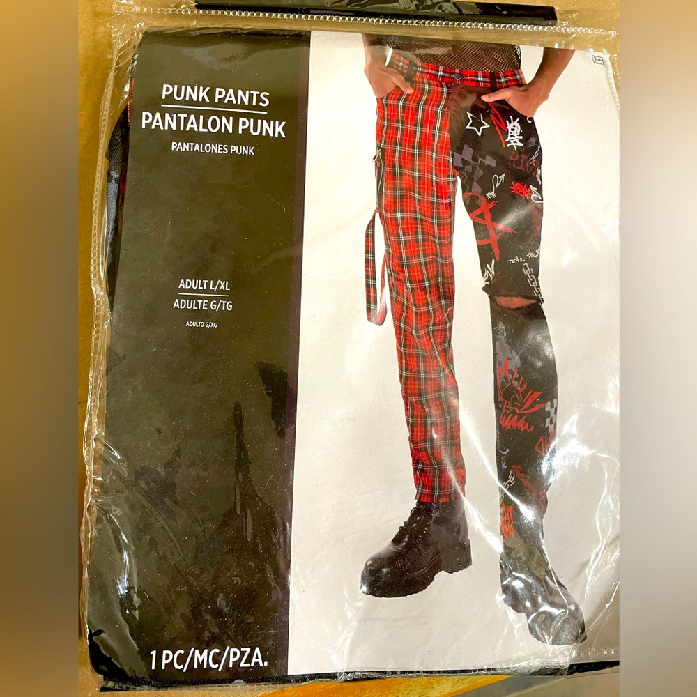 New men’s Punk pants Halloween costume Rocker Rock Star dress up